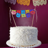 Fiesta cake topper papel picado by Ay Mujer Shop