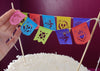 Tiny cake topper banners papel picado by Ay Mujer
