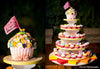 Wedding cake giant cupcake papel picado by Ay Mujer