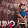 Baby girl Mexican photoshoot - papel picado by Ay Mujer Shop