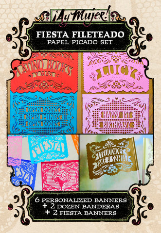 Fiesta papel picado matching set by Ay Mujer Shop