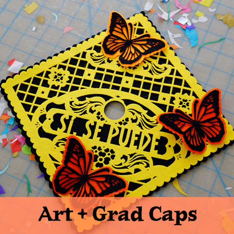 Art and custom grad caps by Ay Mujer Shop