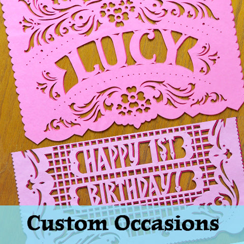 Personalized papel picado by Ay Mujer Shop