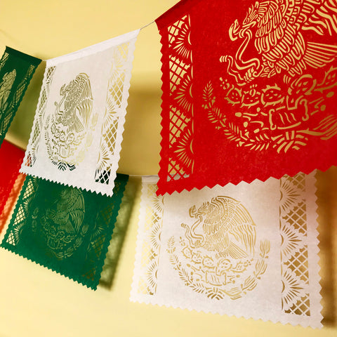 Mexican flag papel picado banner - by Ay Mujer shop