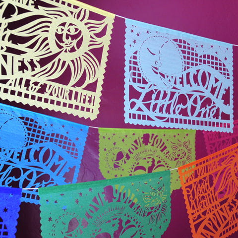 Baby shower papel picado banners by Ay Mujer 