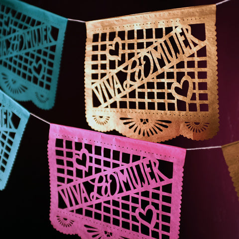 Viva La Mujer papel picado by Ay Mujer Shop