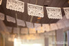 Set - DOS PALOMAS papel picado - custom wedding banners and flags