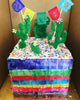 Fiesta cake topper papel picado by Ay Mujer - Cactus cake