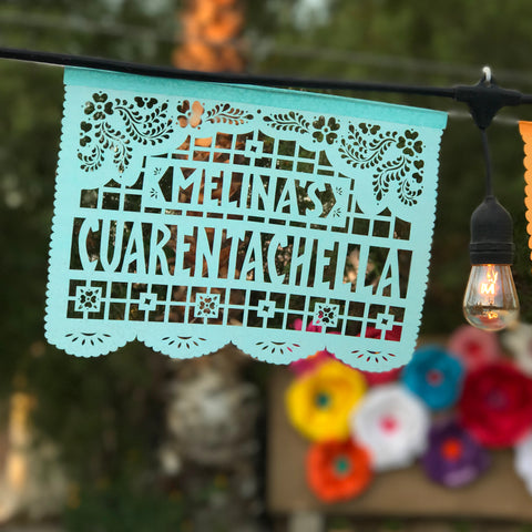 Mexican embroidery inspired papel picado  by Ay Mujer shop