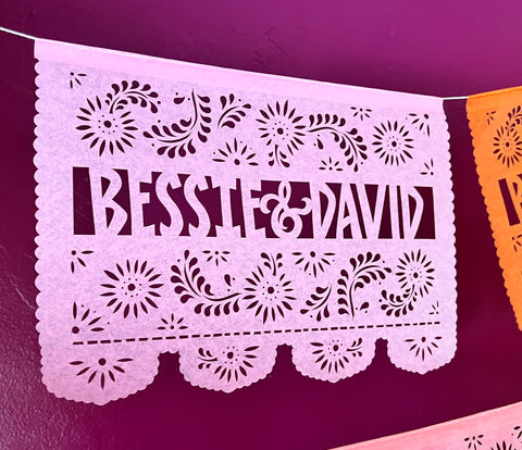 Custom papel picado, original design by Ay Mujer