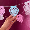 Trans pride papel picado made by Ay Mujer Shop