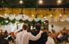 Twinkle lights evening wedding reception banners by Ay Mujer Shop 