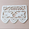 Papel picado wedding invitation inserts by Ay Mujer shop